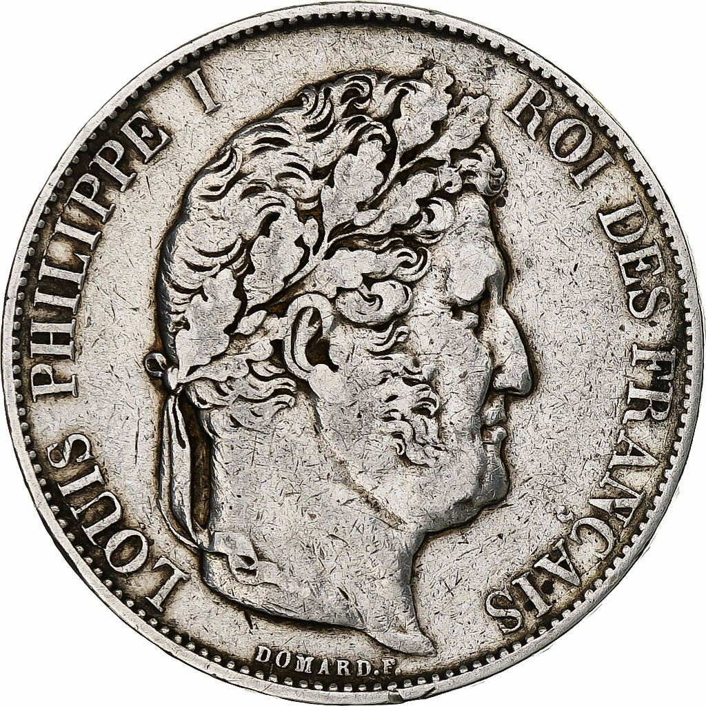 France, Louis-Philippe, 5 Francs, 1845, Lille, Silver, VF(30-35), Gadoury:678a