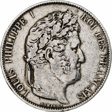 France, Louis-Philippe, 5 Francs, 1845, Lille, Silver, VF(30-35), Gadoury:678a