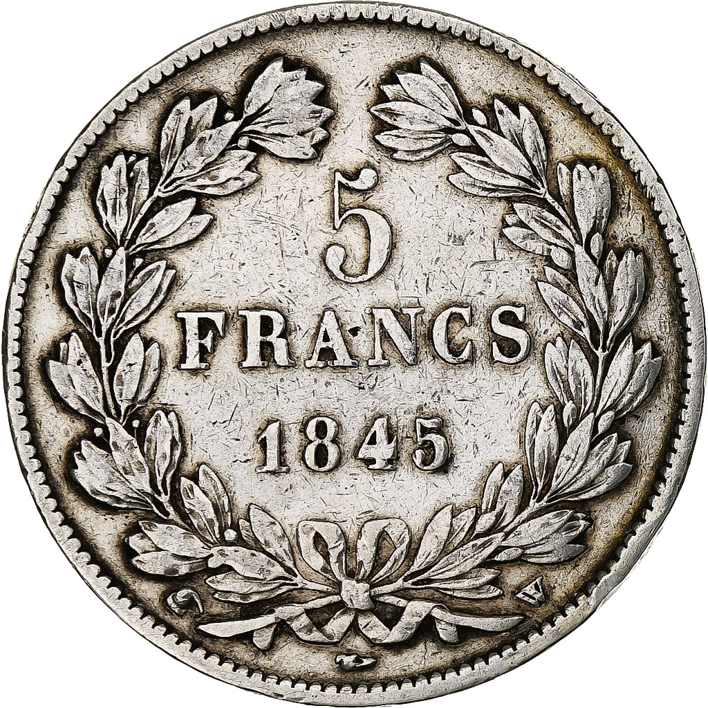 France, Louis-Philippe, 5 Francs, 1845, Lille, Silver, VF(30-35), Gadoury:678a