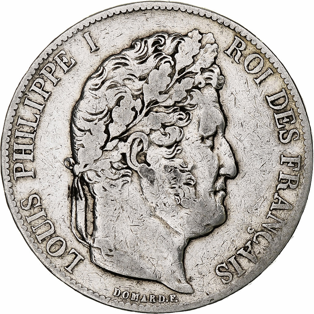 France, Louis-Philippe, 5 Francs, 1845, Paris, Silver, VF(30-35), Gadoury:678