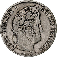 Francia, Louis-Philippe, 5 Francs, 1848, Paris, Argento, MB+, Gadoury:678