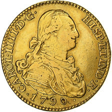 España, Carlos IV, 2 Escudos, 1790, Madrid, Oro, MBC, KM:435.1