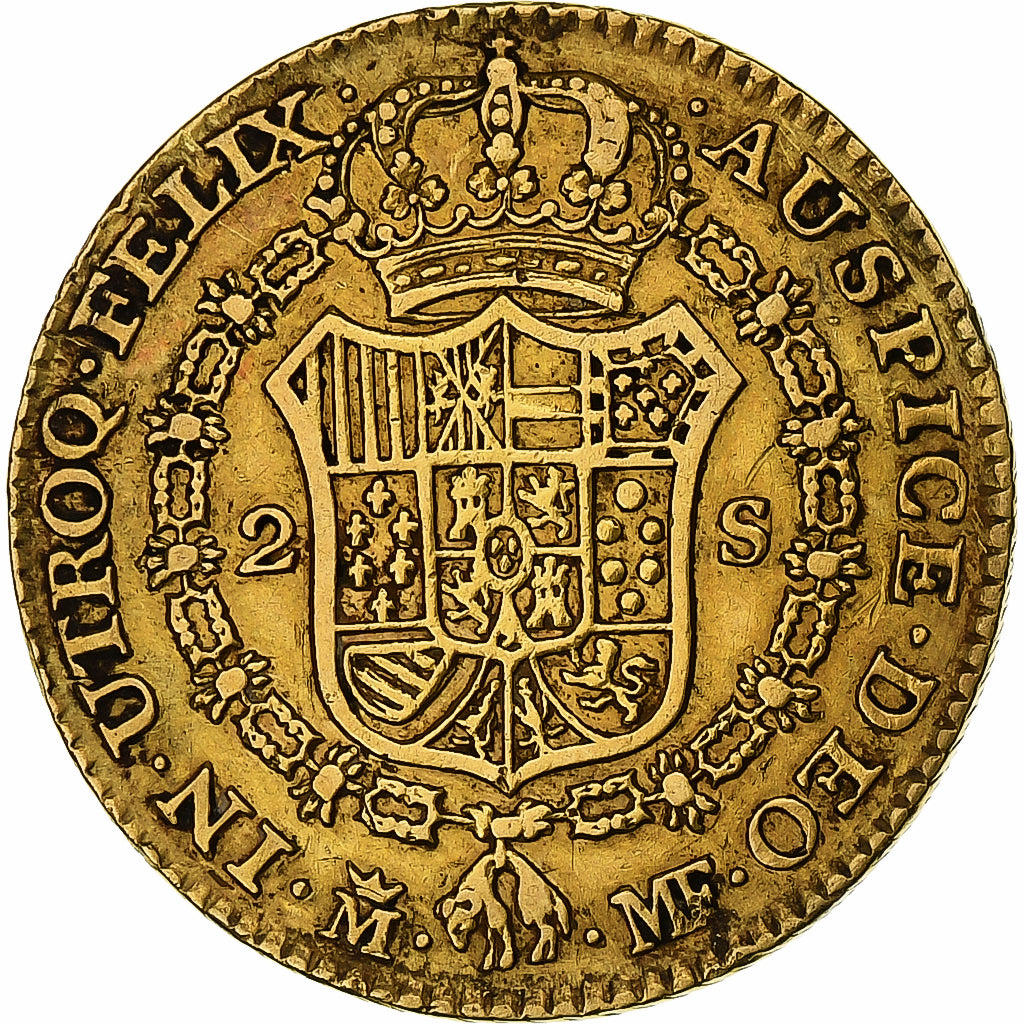 España, Carlos IV, 2 Escudos, 1790, Madrid, Oro, MBC, KM:435.1