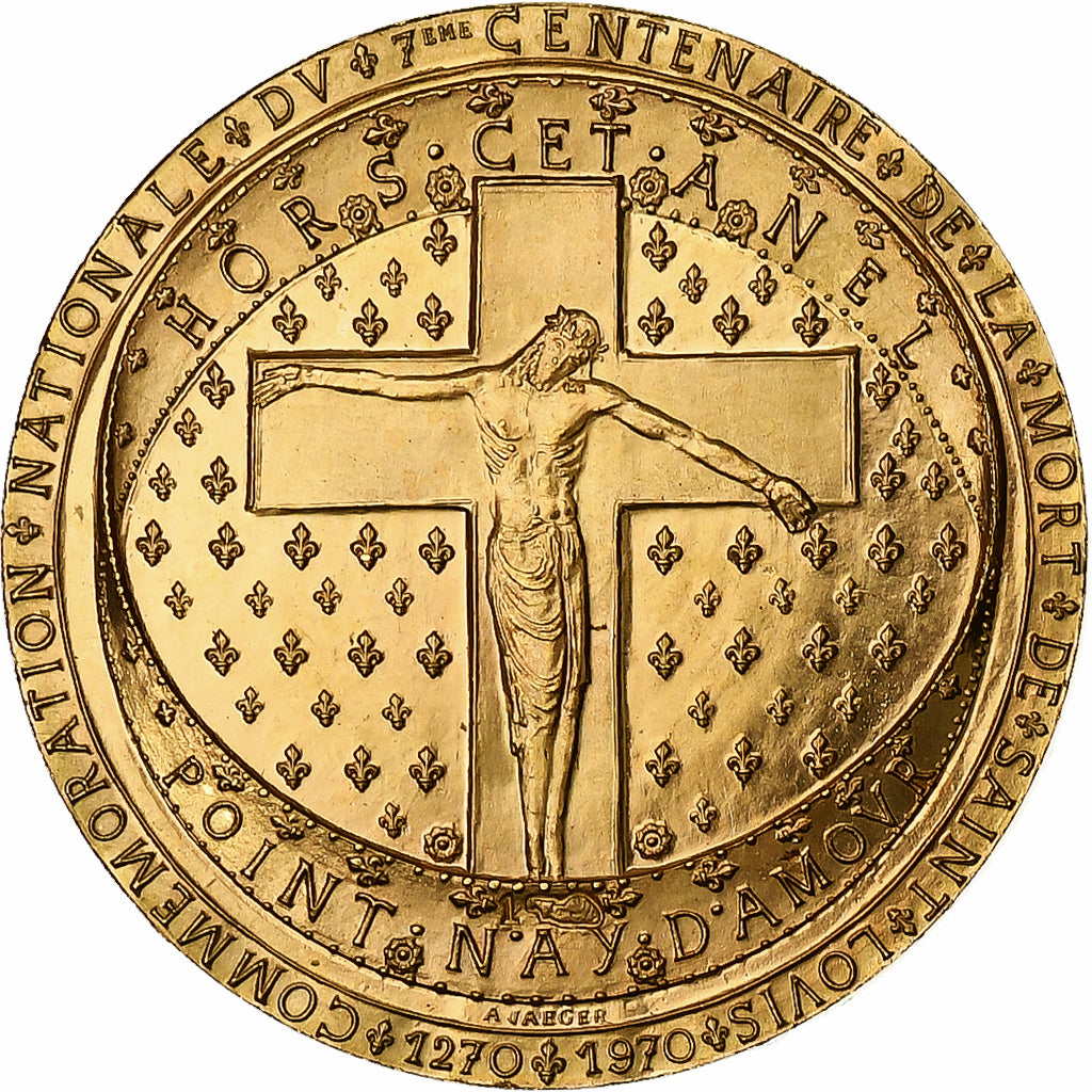 France, Médaille, Saint-Louis, 1970, Monnaie de Paris, Or, Jaeger, SUP+