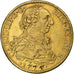México, Carlos III, 8 Escudos, 1774, Mexico City, Oro, MBC, KM:156.2
