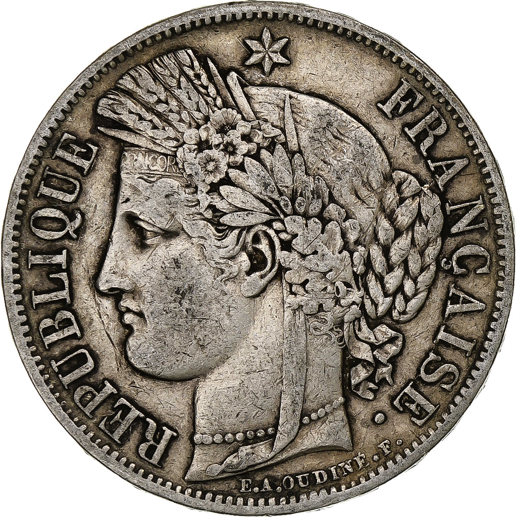 Francia, 5 Francs, Cérès, 1849, Paris, Argento, BB, Gadoury:719, KM:761.1
