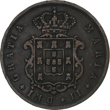 Portugal, Maria II, 10 Reis, 1850, Lisbon, Copper, EF(40-45), KM:481