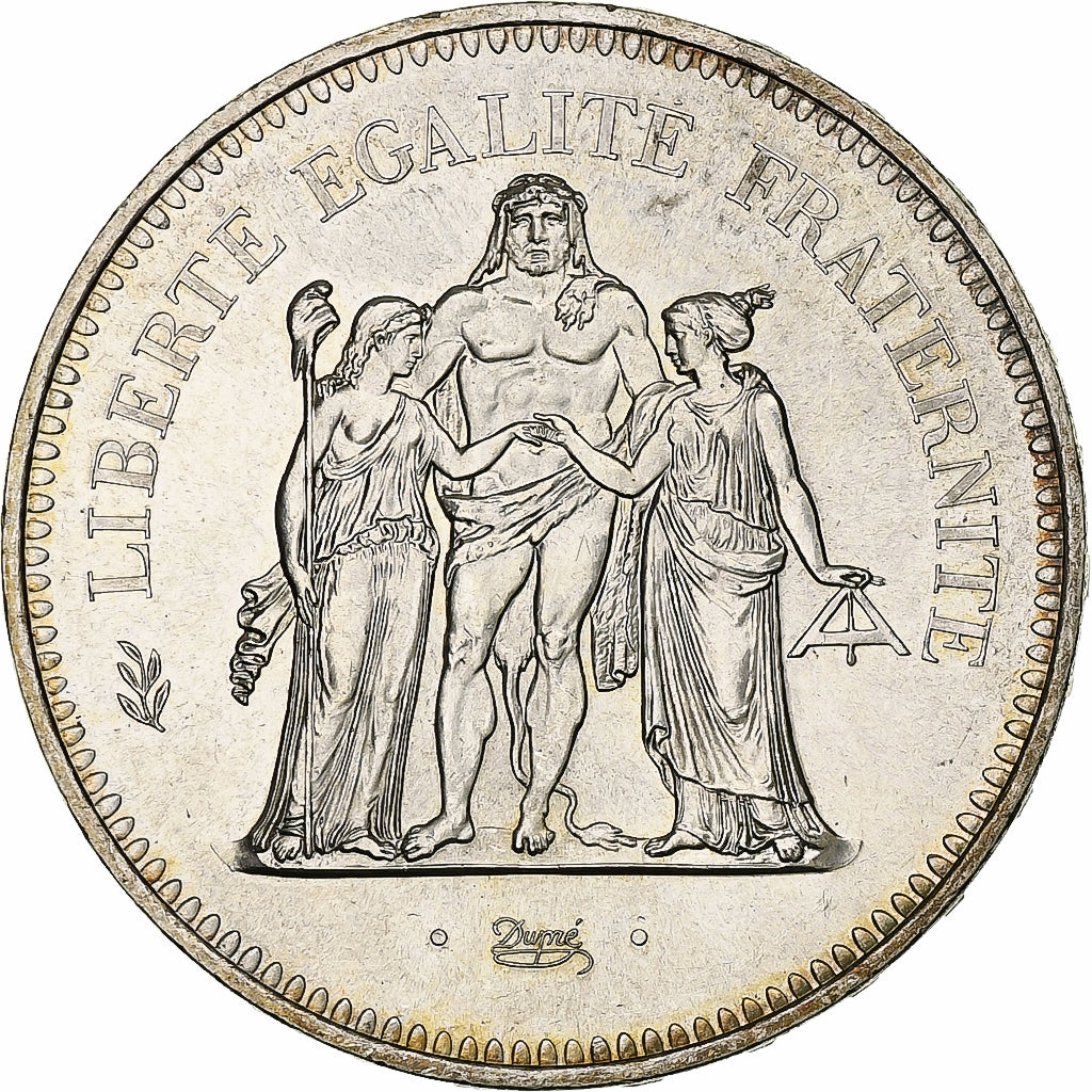 Frankrijk, 50 Francs, Hercule, 1977, Monnaie de Paris, Zilver, UNC-