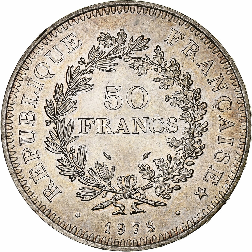 France, 50 Francs, Hercule, 1978, Monnaie de Paris, Argent, SPL, Gadoury:882