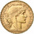 Francja, 20 Francs, Coq, 1912, Paris, Złoto, AU(55-58), Gadoury:1064a, KM:857