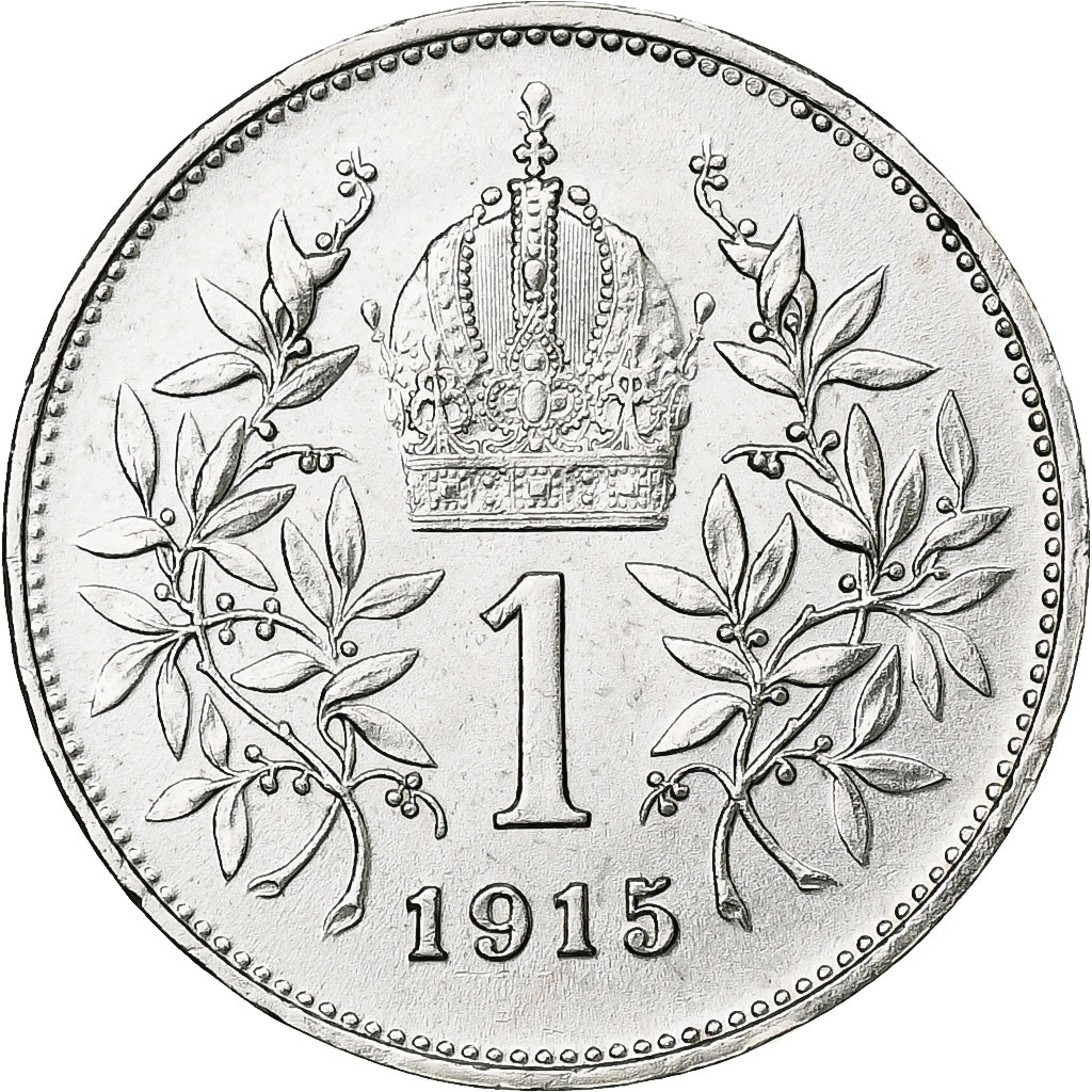 Austria, Franz Joseph I, Corona, 1915, Vienna, Silver, EF(40-45), KM:2820