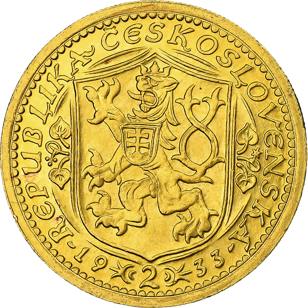 Czechoslovakia, 2 Dukaty, 1933, Kremnica, Gold, MS(64), KM:9