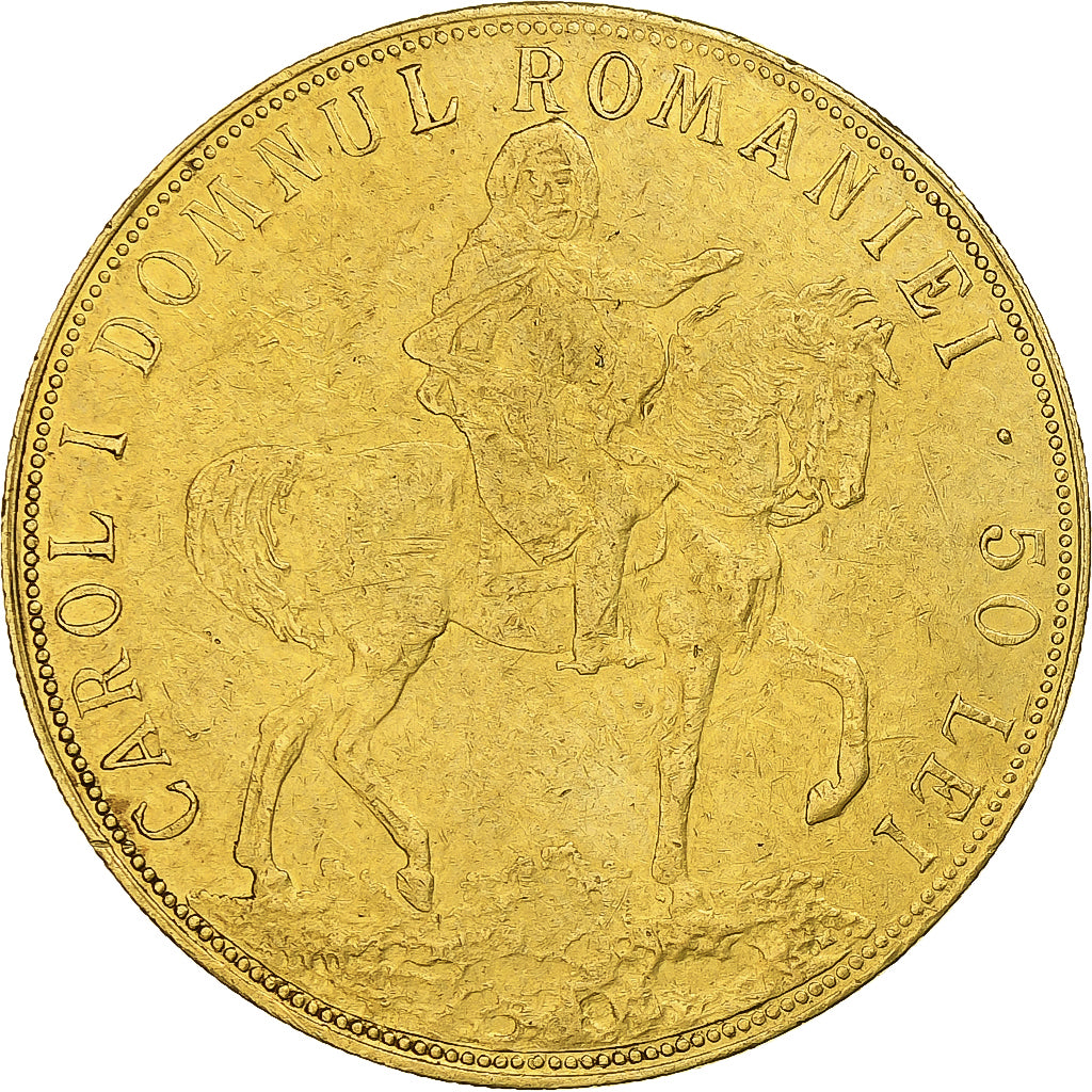 Roumanie, Carol I, 50 Lei, 1906, Bruxelles, Or, TTB, KM:39