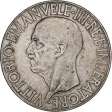 Italie, Vittorio Emanuele III, 20 Lire, 1936-XIV, Rome, Argent, TTB