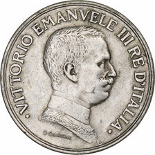 Italy, Vittorio Emanuele III, 5 Lire, 1914, Rome, Silver, EF(40-45), KM:69