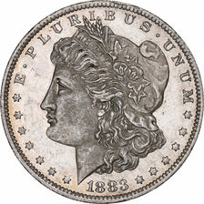 États-Unis, Dollar, Morgan, 1883, New Orleans, Argent, TTB+, KM:110