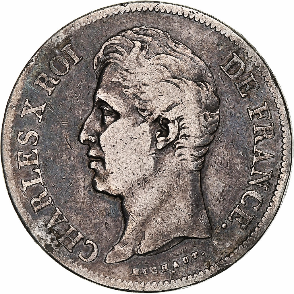 France, Charles X, 5 Francs, 1829, Paris, Silver, VF(30-35), Gadoury:644