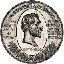 France, Medal, Bartholdi, Statue of Liberty, 1886, Silver, AU(55-58)