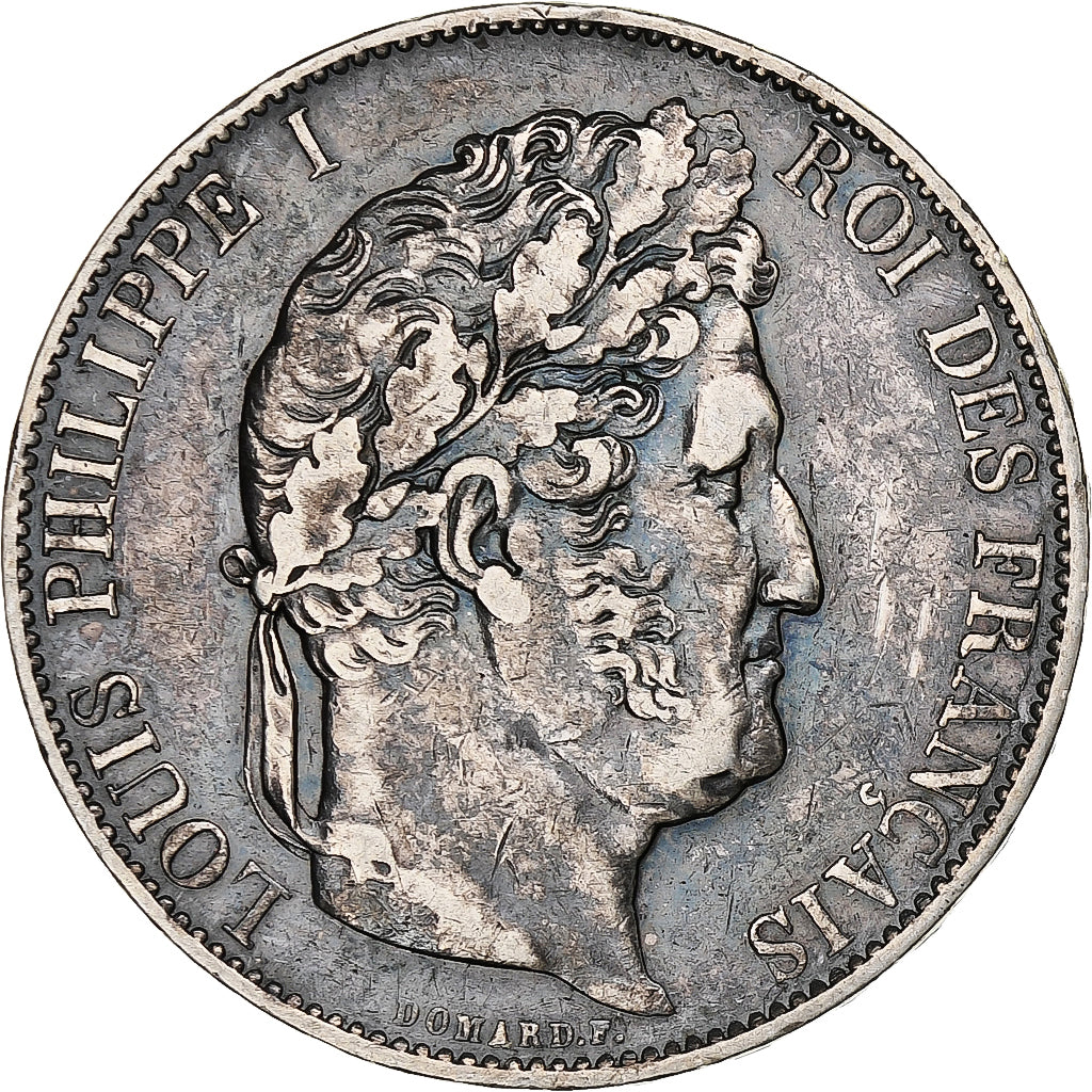 France, Louis-Philippe, 5 Francs, 1845, Lille, Silver, EF(40-45), Gadoury:678a