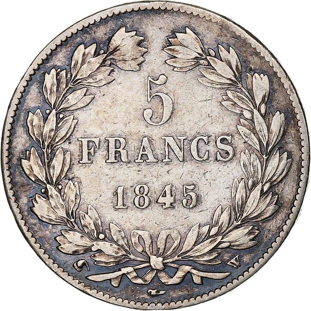 France, Louis-Philippe, 5 Francs, 1845, Lille, Silver, EF(40-45), Gadoury:678a