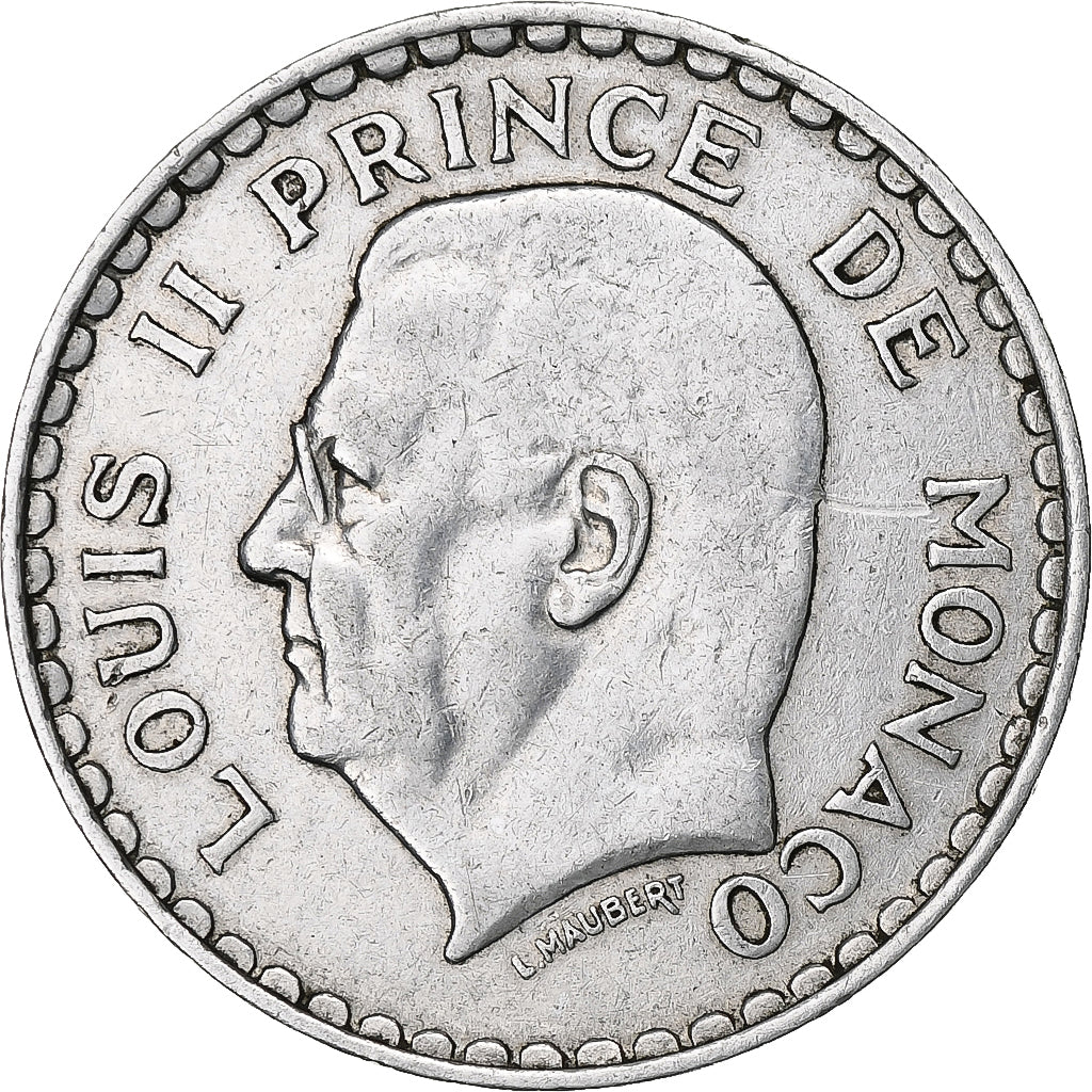 Monaco, Louis II, 5 Francs, 1945, Monnaie de Paris, Alluminio, BB