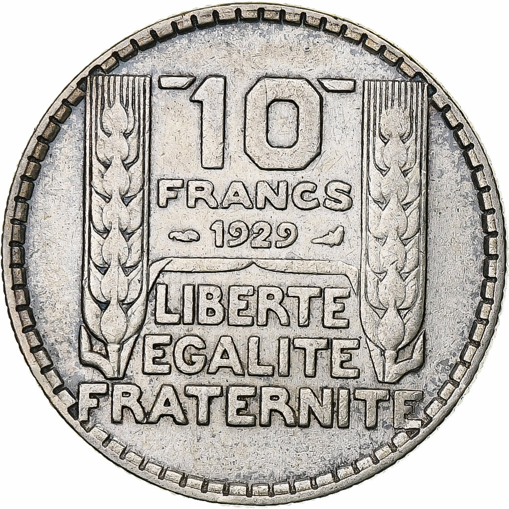 France, 10 Francs, Turin, 1929, Paris, Argent, TTB, Gadoury:801, KM:878