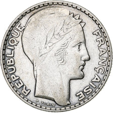 França, 10 Francs, Turin, 1929, Paris, Prata, EF(40-45), Gadoury:801, KM:878