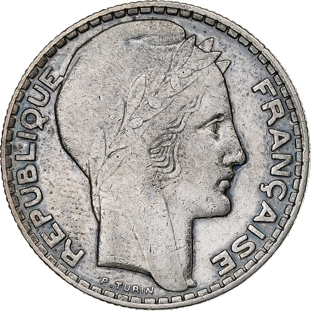 Francja, 10 Francs, Turin, 1931, Paris, Srebro, EF(40-45), Gadoury:801, KM:878