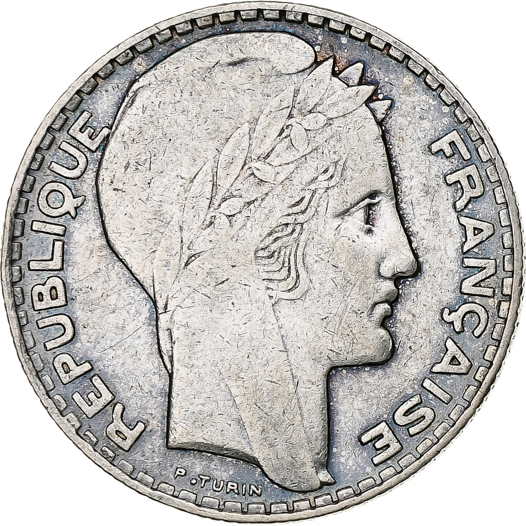 Francia, 10 Francs, Turin, 1934, Paris, Argento, MB+, Gadoury:801, KM:878