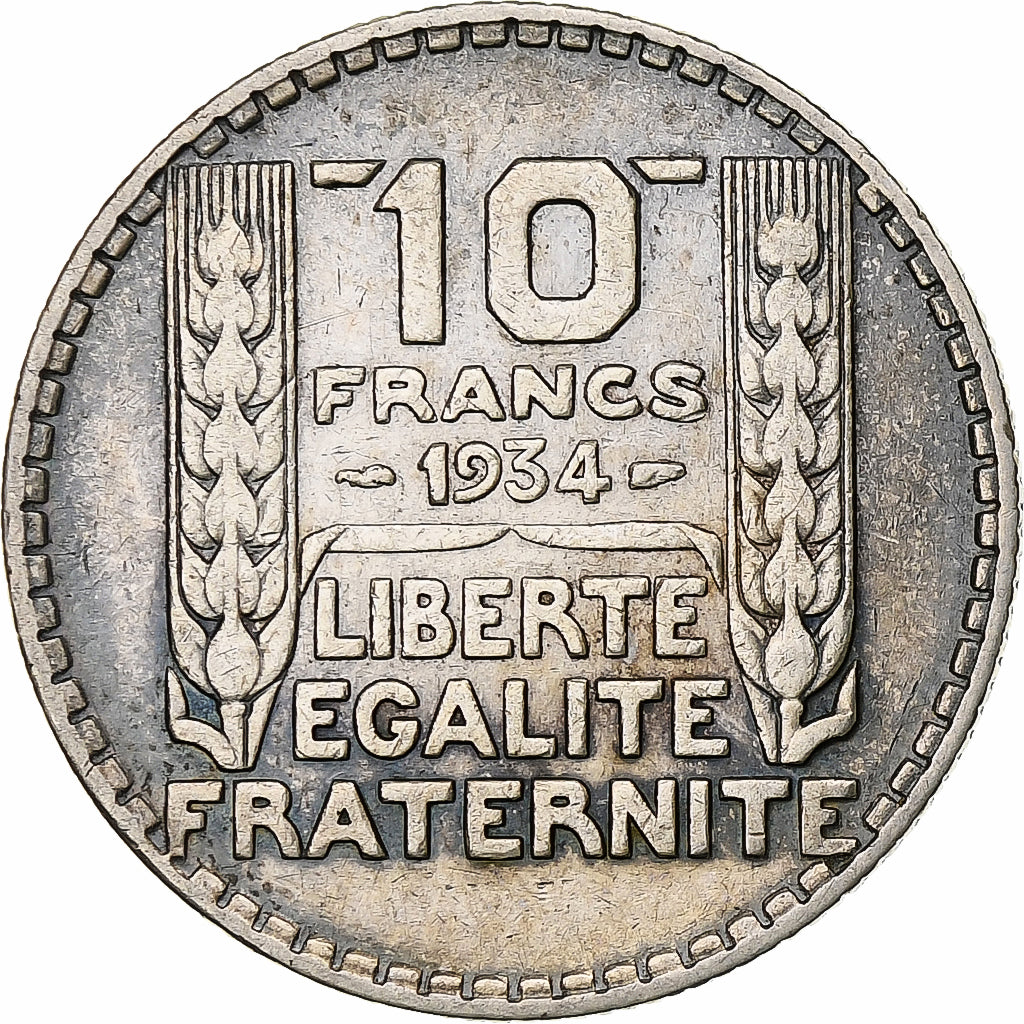 Francia, 10 Francs, Turin, 1934, Paris, Argento, MB+, Gadoury:801, KM:878