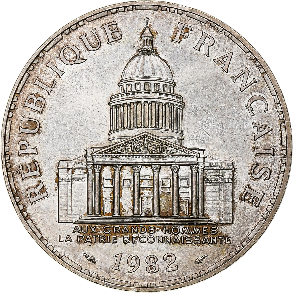 France, 100 Francs, Panthéon, 1982, Monnaie de Paris, Silver, AU(55-58)