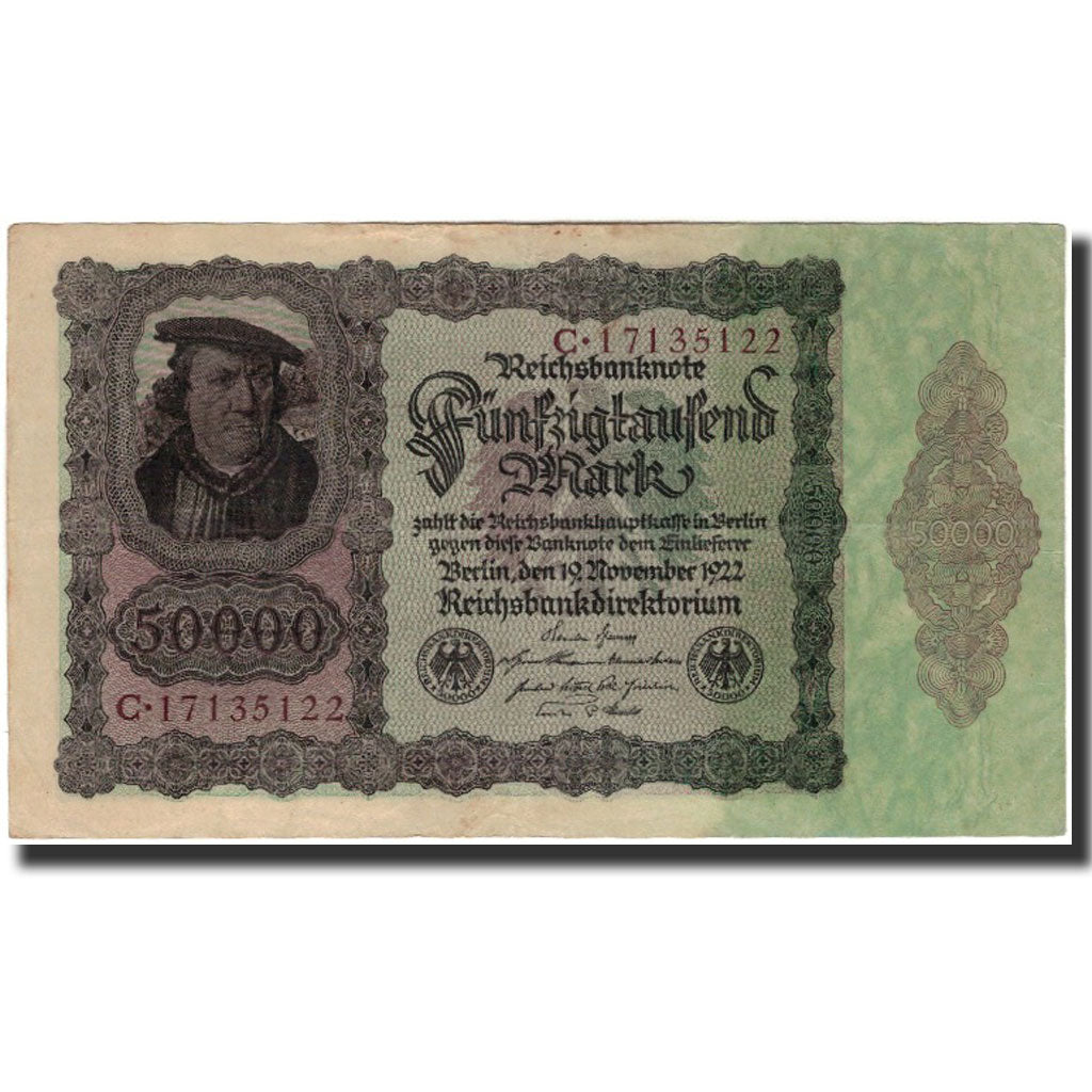 Banknote, Germany, 50,000 Mark, 1922-11-19, KM:79, EF(40-45)