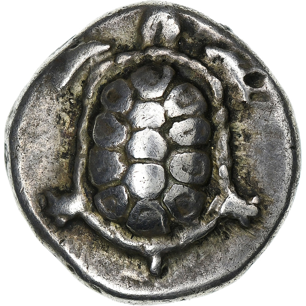 Islands off Attica, Drachm, ca. 350-338 BC, Aegina, Srebro, AU(50-53), HGC:6-443