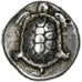 Islands off Attica, Drachm, ca. 350-338 BC, Aegina, Srebro, AU(50-53), HGC:6-443