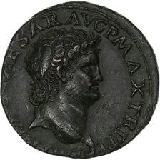 Nero, As, 66, Lugdunum, Bronze, AU(50-53), RIC:543