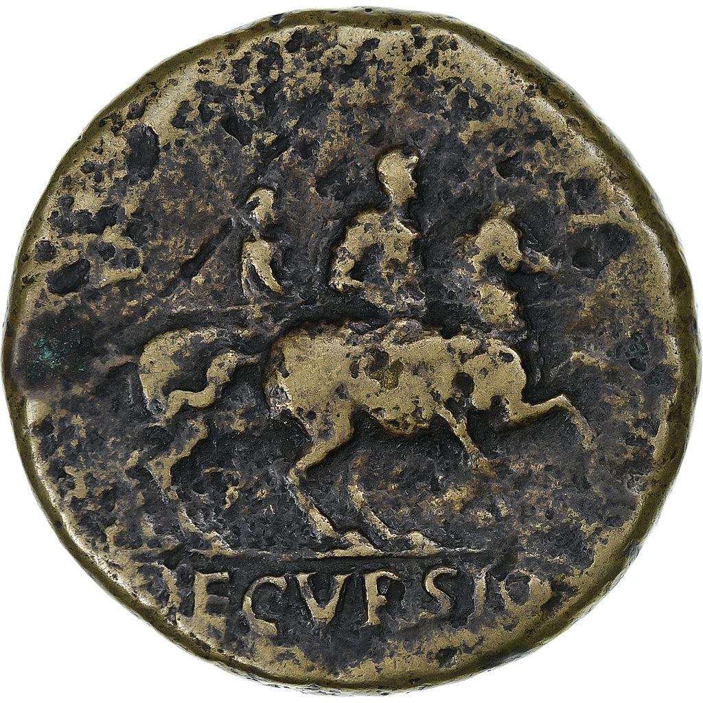 Nero, Sestertius, 65, Lugdunum, Bronze, F(12-15), RIC:396