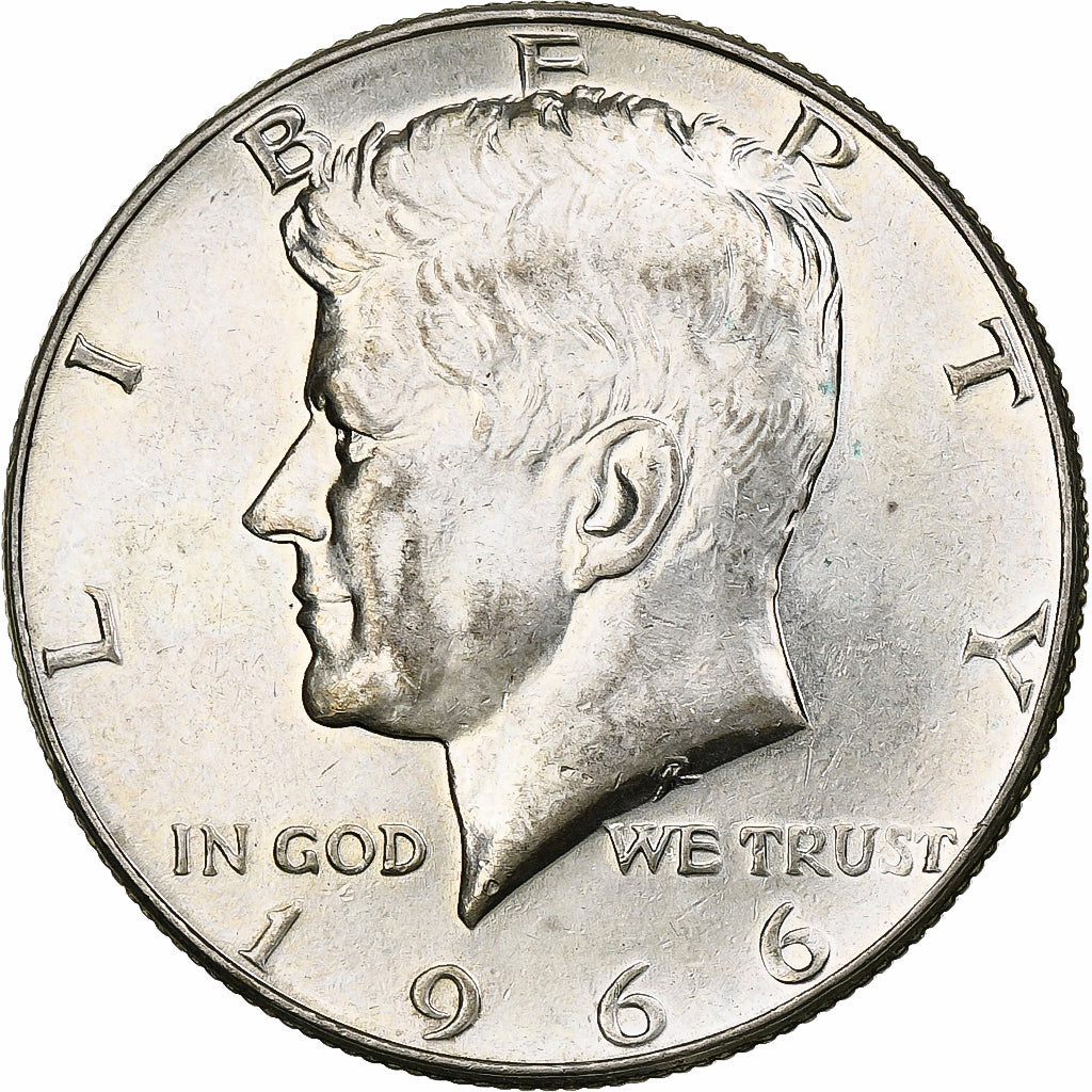 United States, Half Dollar, Kennedy, 1966, Philadelphia, Silver, AU(50-53)