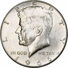 United States, Half Dollar, Kennedy, 1966, Philadelphia, Silver, AU(50-53)