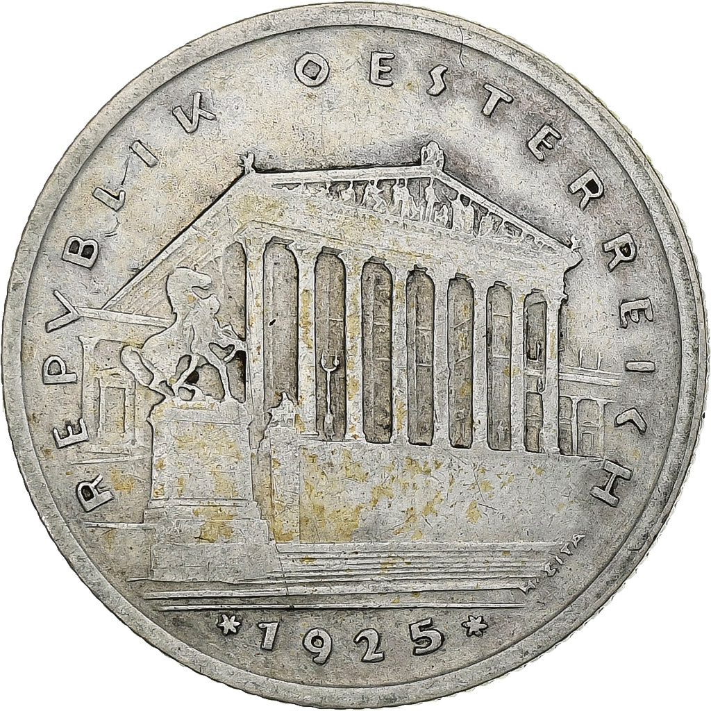 Áustria, Schilling, 1925, Vienna, Prata, EF(40-45), KM:2840