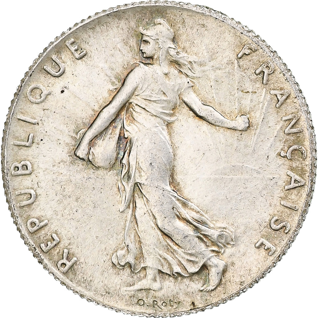 France, 50 Centimes, Semeuse, 1918, Paris, Silver, AU(50-53), Gadoury:420