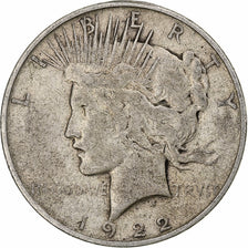 United States, Dollar, Peace, 1922, Denver, Silver, VF(30-35), KM:150