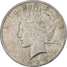 United States, Dollar, Peace, 1925, Philadelphia, Silver, VF(30-35), KM:150