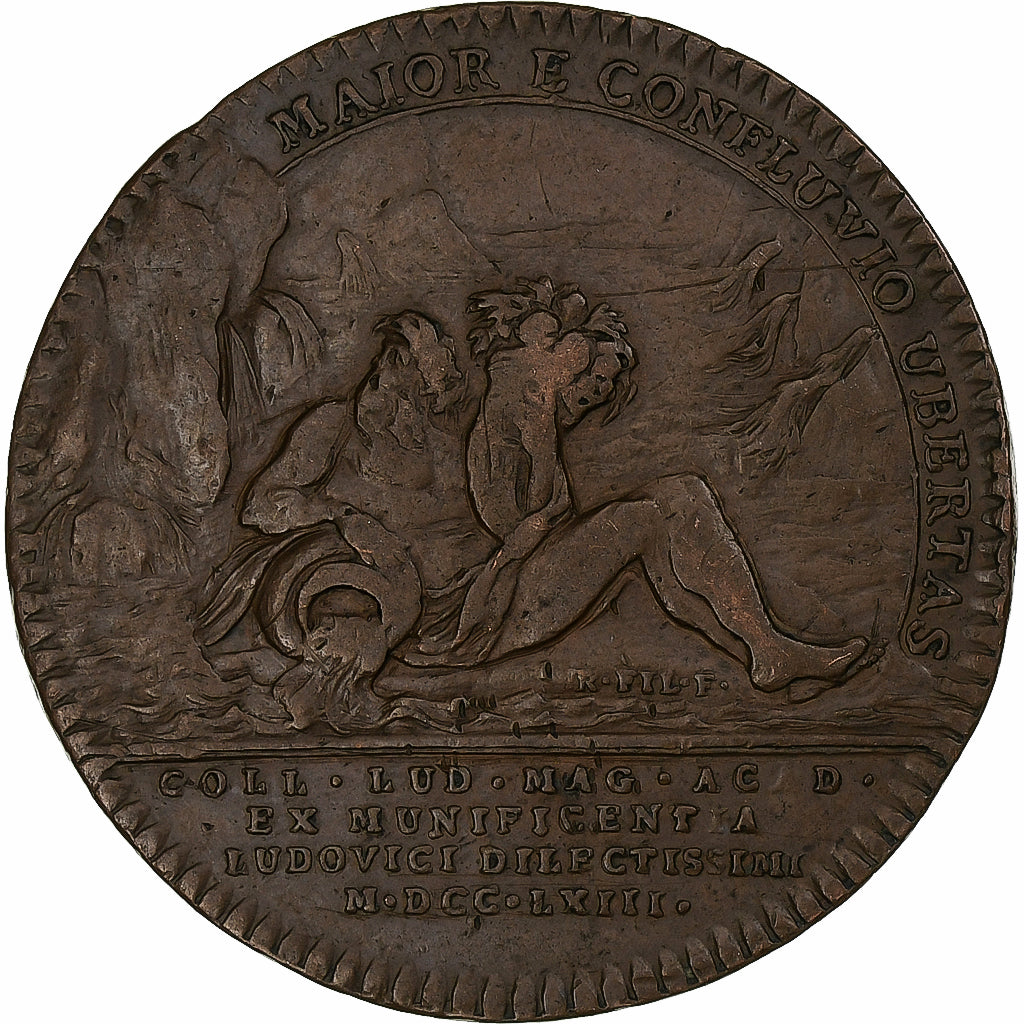 France, Token, Bicentenaire du Collège Louis le Grand, 1763, Copper, EF(40-45)