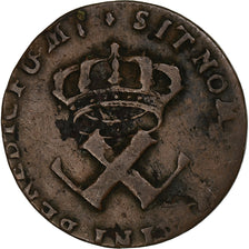 France, Louis XV, 9 Deniers, 1722, La Rochelle, Copper, VF(30-35), Lecompte:193