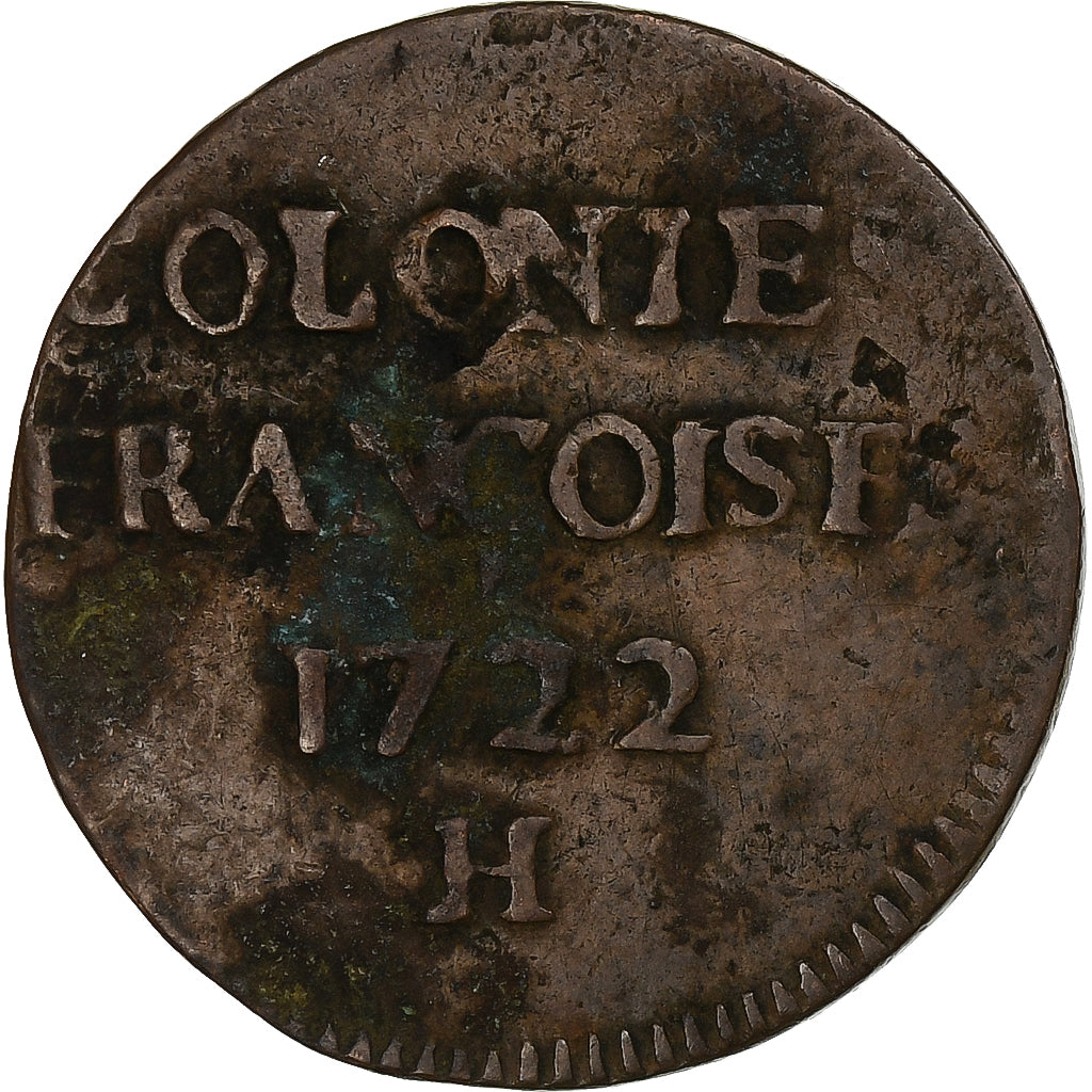France, Louis XV, 9 Deniers, 1722, La Rochelle, Copper, VF(30-35), Lecompte:193