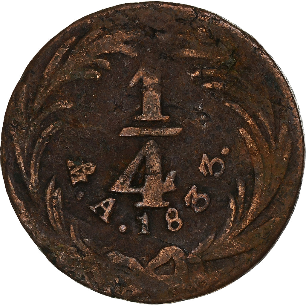 Mexico, 1/4 Réal, 1833, Mexico City, Copper, VF(30-35), KM:358