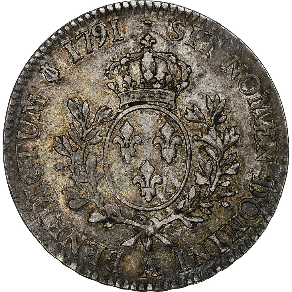 Frankrijk, Louis XVI, Ecu aux branches d'olivier, 1791, Paris, 1st semester