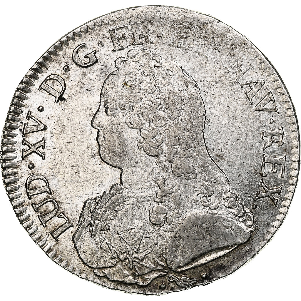 Frankrijk, Louis XV, Ecu aux branches d'olivier, 1734, Bayonne, Zilver, ZF