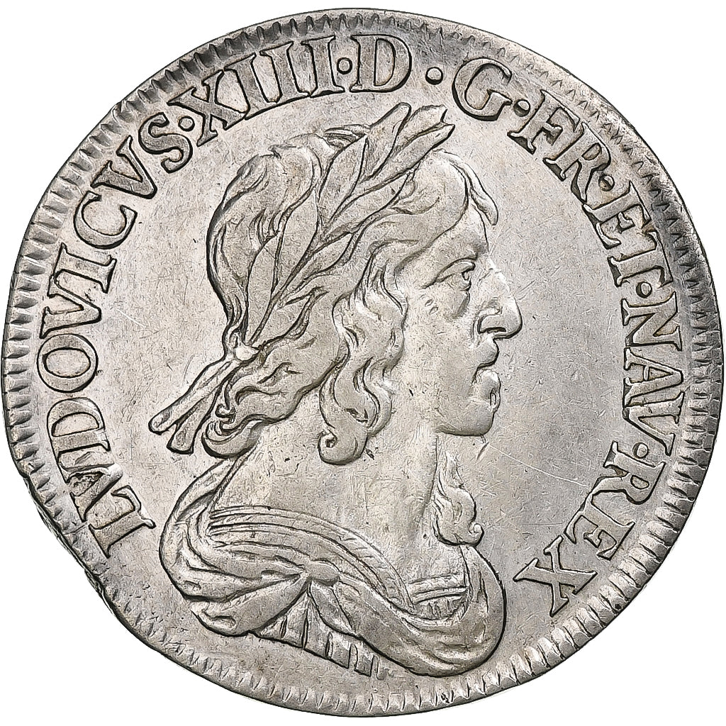 France, Louis XIII, 1/4 Ecu, 1642, Paris, rose, Argent, TTB+, Gadoury:48