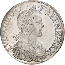 França, Louis XIV, Écu à la mèche longue, 1651, Troyes, Prata, EF(40-45)